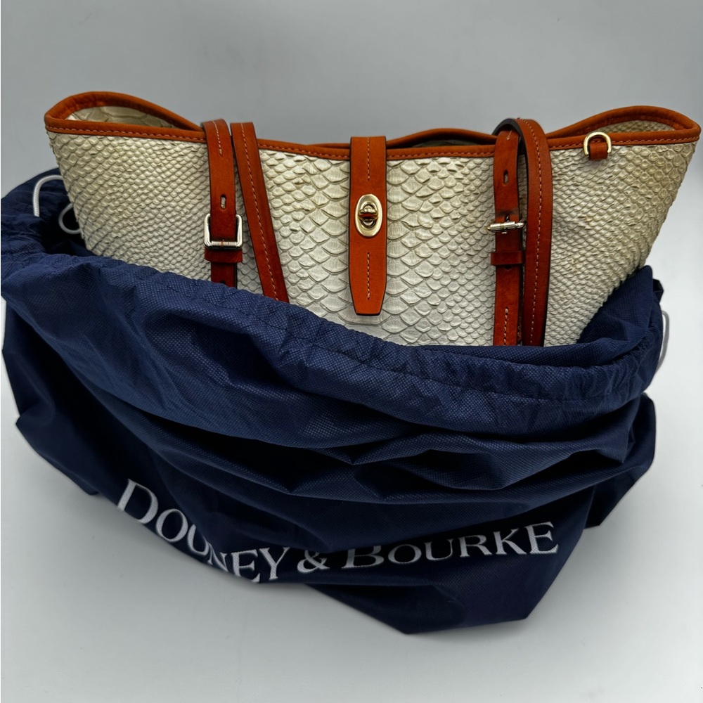 Dooney & Bourke Cream and Tan Tote Bag